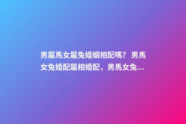 男屬馬女屬兔婚姻相配嗎？ 男馬女兔婚配屬相婚配，男馬女兔婚配如何